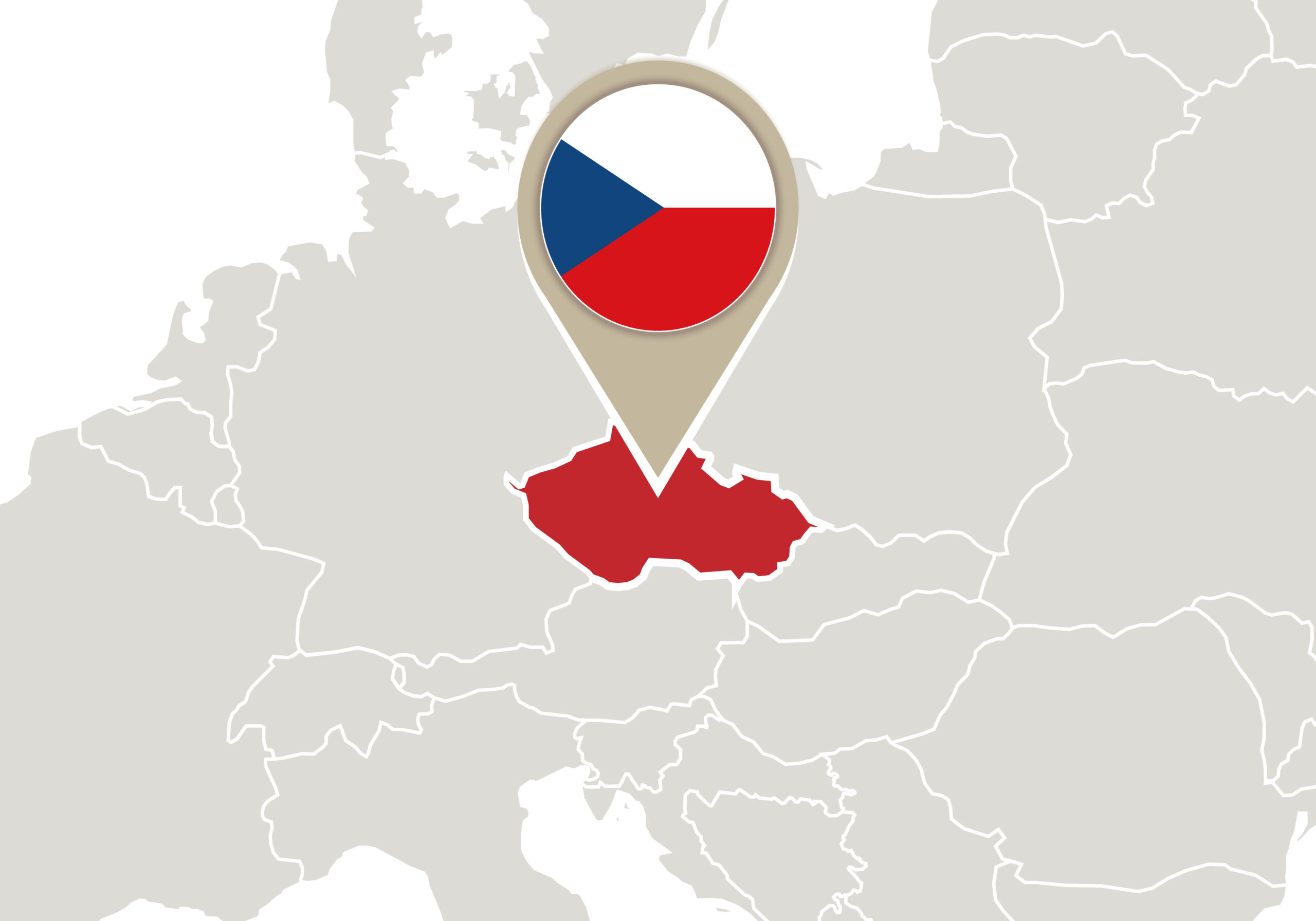 Czech Republic on Europe map