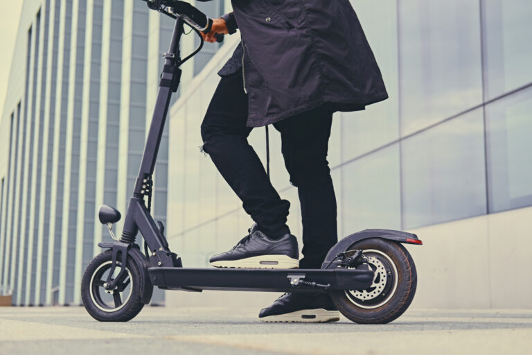 Close up image of a man in the city