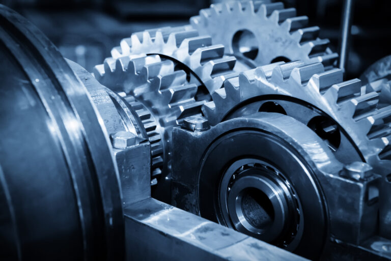 Gear metal wheels close up