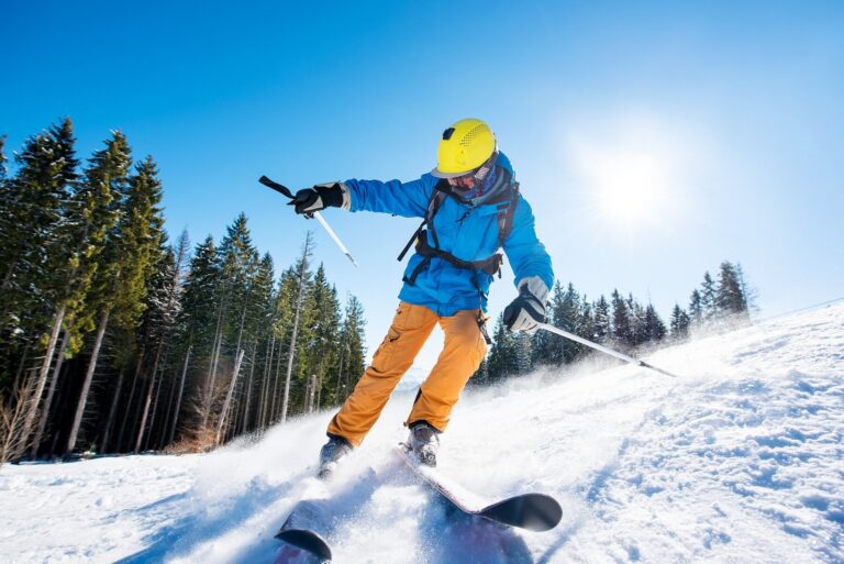 Skier skiing mountains