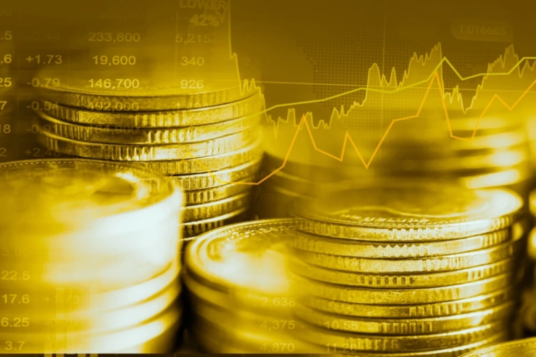 Stock market finance business economy trend graph digital technology