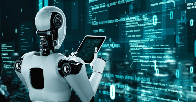 Futuristic Robot Artificial Intelligence Huminoid Ai Programming Coding