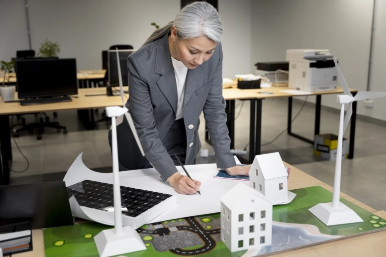 Business Person Planning Alternative Energies (1)