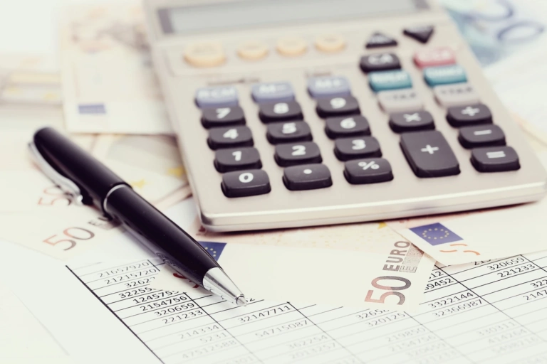 Office With Documents Money Accounts