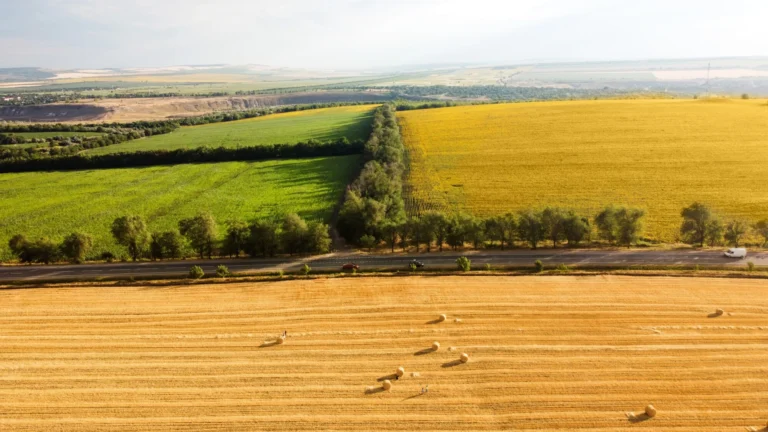 Aerial drone view nature moldova