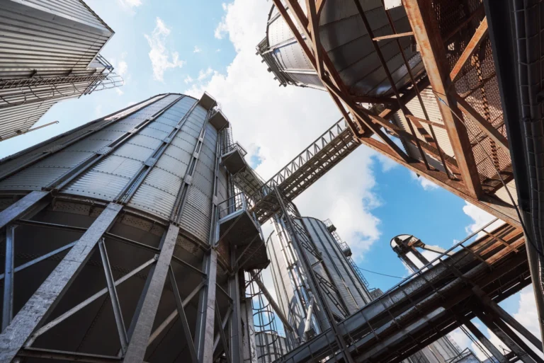 Agricultural silos building exterior