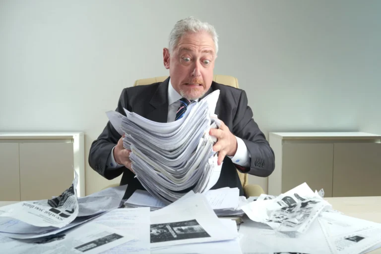 Aged white collar worker workplace