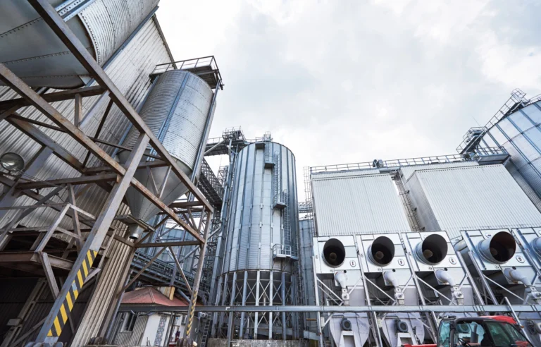 Agricultural silos building exterior